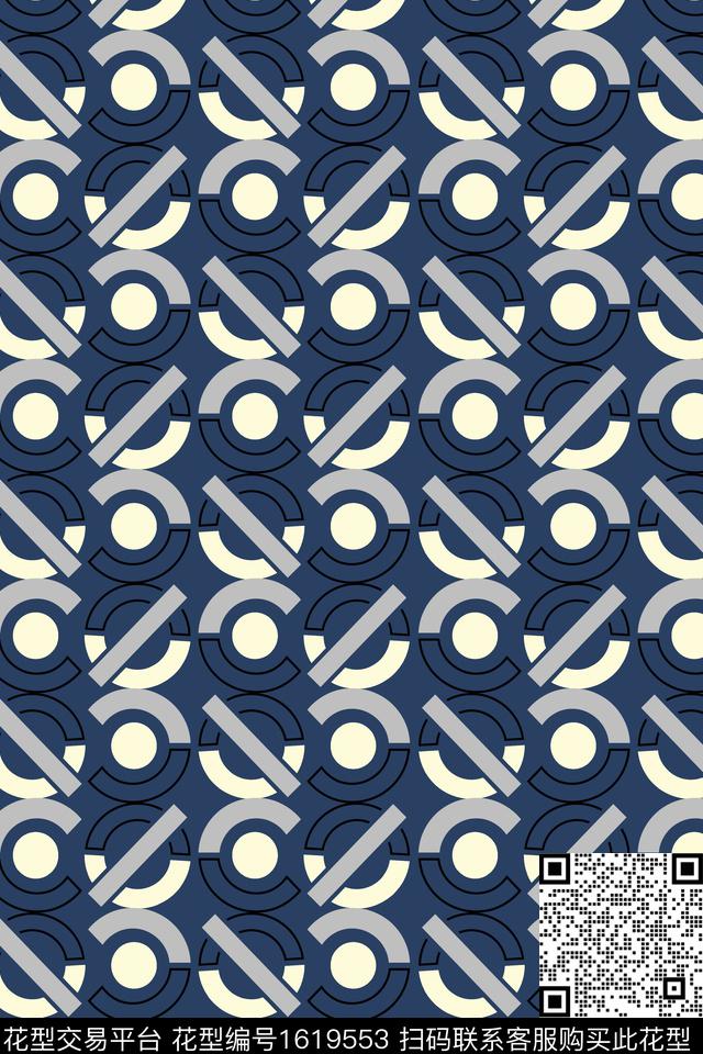 几何符号线条数码印花华亿平台下载（图片编号: 1619553） - 瓦栏（Walan）