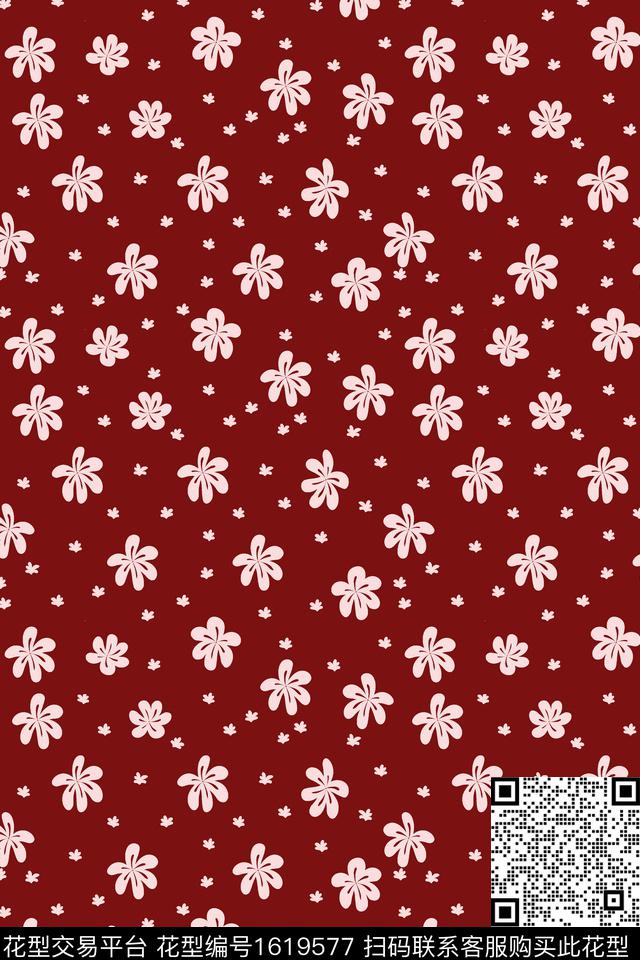 花卉小碎花数码印花华亿平台下载（图片编号: 1619577） - 瓦栏（Walan）