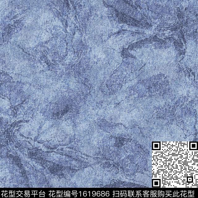 肌理抽象牛仔纹理数码印花华亿平台下载（图片编号: 1619686） - 瓦栏（Walan）