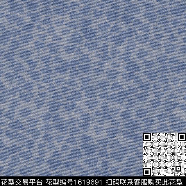 肌理爱心牛仔纹理数码印花华亿平台下载（图片编号: 1619691） - 瓦栏（Walan）