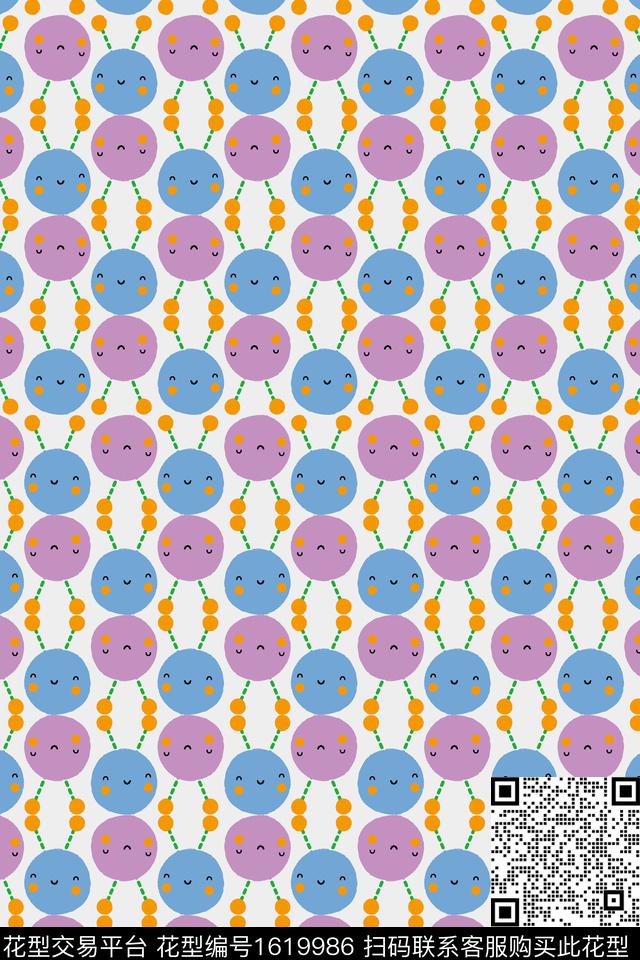 趣味笑脸童装传统印花华亿平台下载（图片编号: 1619986） - 瓦栏（Walan）