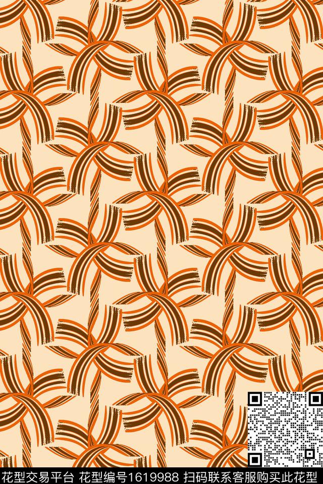 条纹缎带数码印花华亿平台下载（图片编号: 1619988） - 瓦栏（Walan）