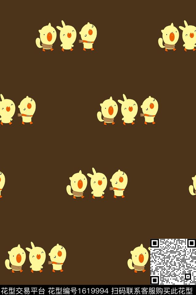 趣味卡通动物童装数码印花华亿平台下载（图片编号: 1619994） - 瓦栏（Walan）