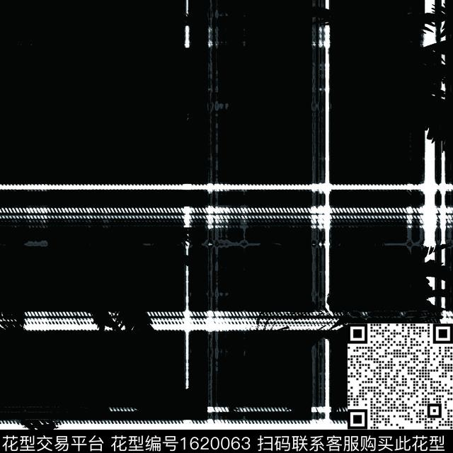 格子黑白条纹数码印花华亿平台下载（图片编号: 1620063） - 瓦栏（Walan）