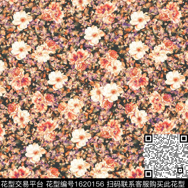 花卉满版散花小花数码印花华亿平台下载（图片编号: 1620156） - 瓦栏（Walan）