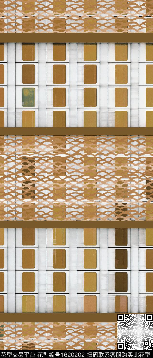 彩色几何格子波浪纹数码印花华亿平台下载（图片编号: 1620202） - 瓦栏（Walan）