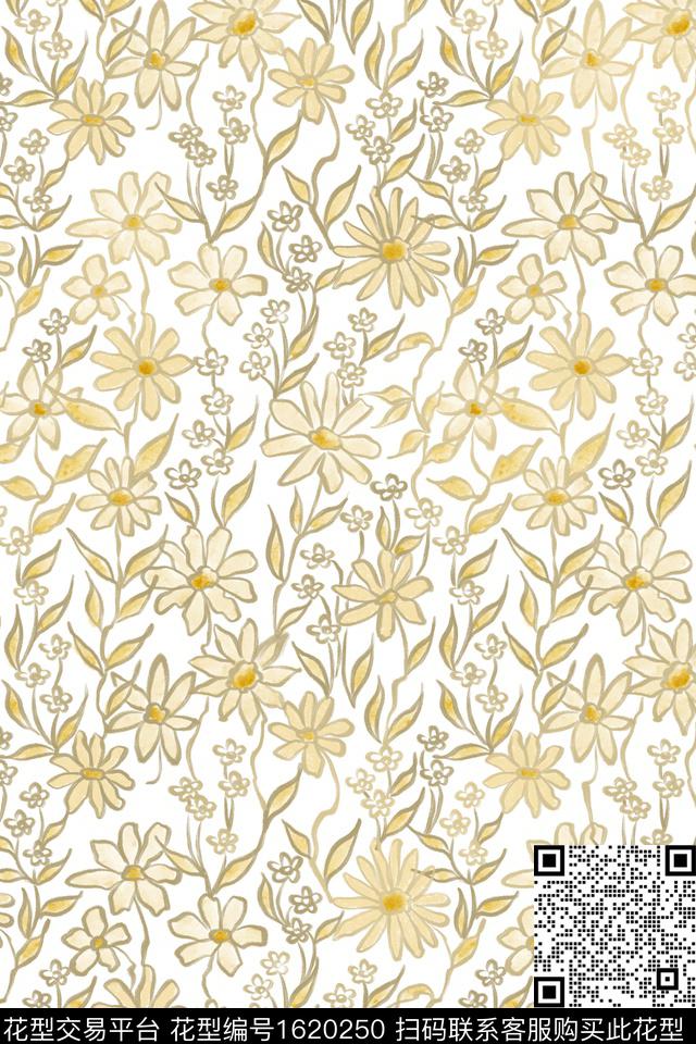 小清新花卉小碎花数码印花华亿平台下载（图片编号: 1620250） - 瓦栏（Walan）