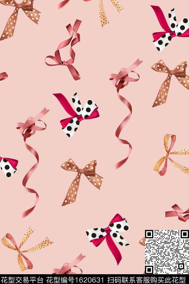 小清新蝴蝶结趣味数码印花华亿平台下载（图片编号: 1620631） - 瓦栏（Walan）