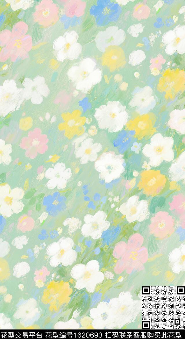 花卉小清新小碎花数码印花华亿平台下载（图片编号: 1620693） - 瓦栏（Walan）