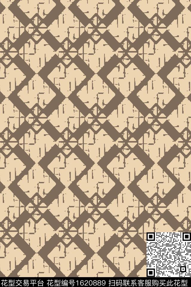 格子几何底纹数码印花华亿平台下载（图片编号: 1620889） - 瓦栏（Walan）