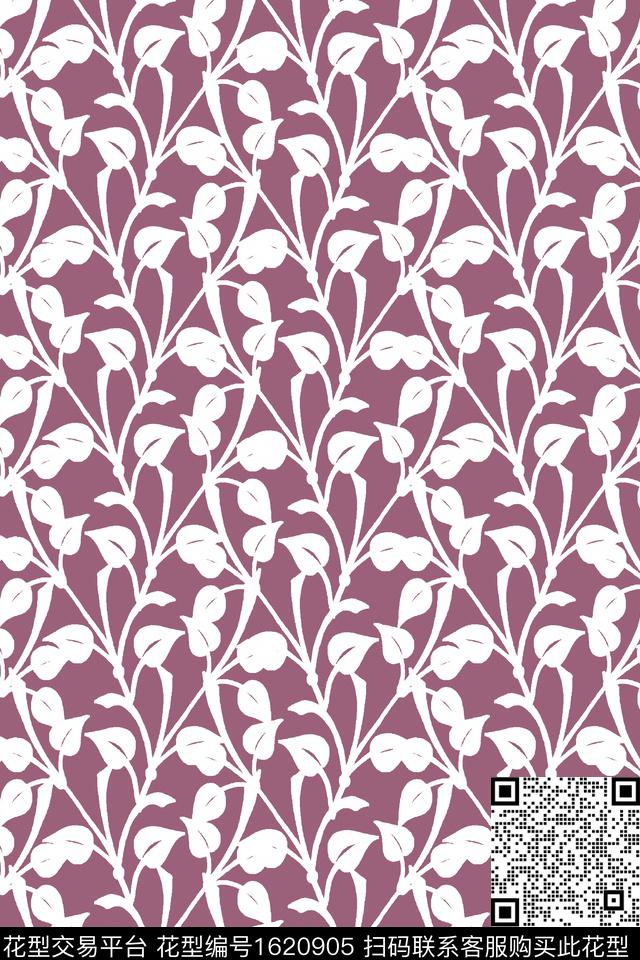 植物绿植树叶数码印花华亿平台下载（图片编号: 1620905） - 瓦栏（Walan）