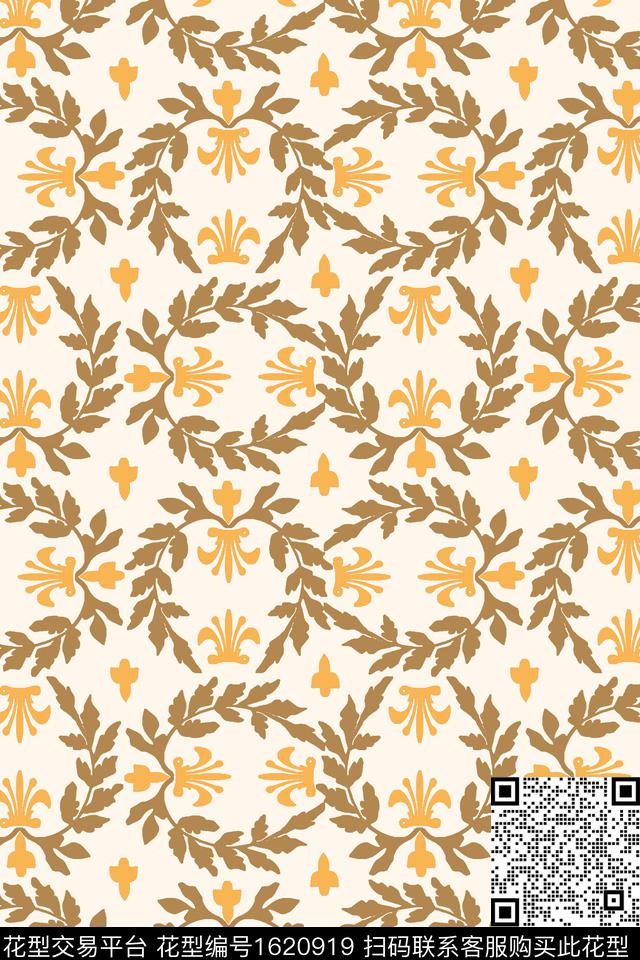 清爽底花卉花卉绿植树叶传统印花华亿平台下载（图片编号: 1620919） - 瓦栏（Walan）