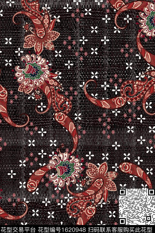 民族风民族花卉中老年数码印花华亿平台下载（图片编号: 1620948） - 瓦栏（Walan）