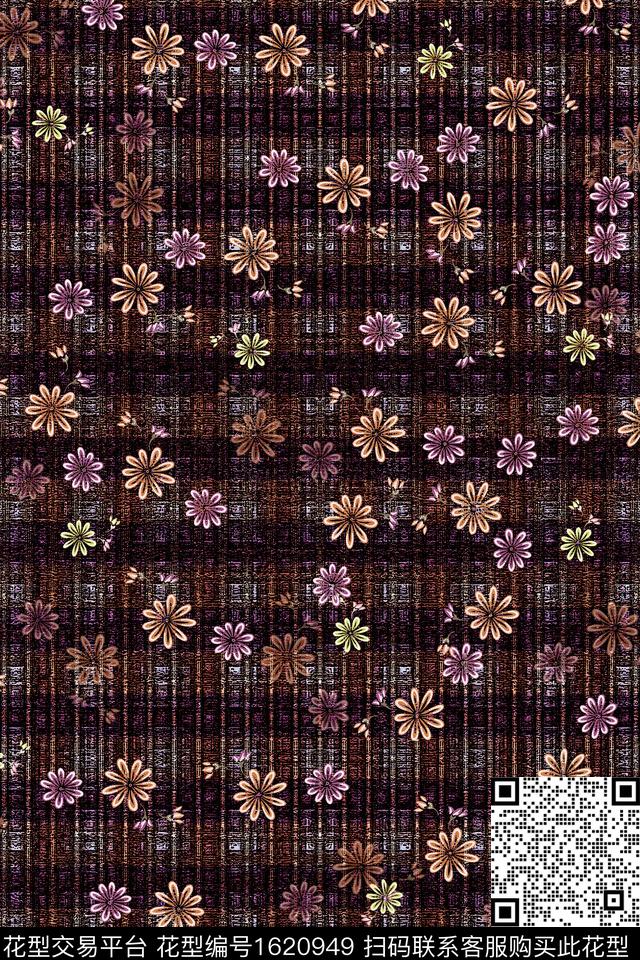花卉小碎花中老年数码印花华亿平台下载（图片编号: 1620949） - 瓦栏（Walan）
