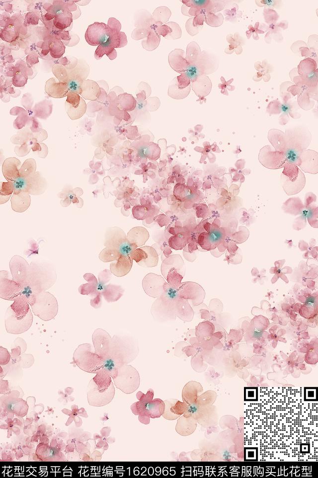 年轻女装花卉春夏华亿平台数码印花华亿平台下载（图片编号: 1620965） - 瓦栏（Walan）