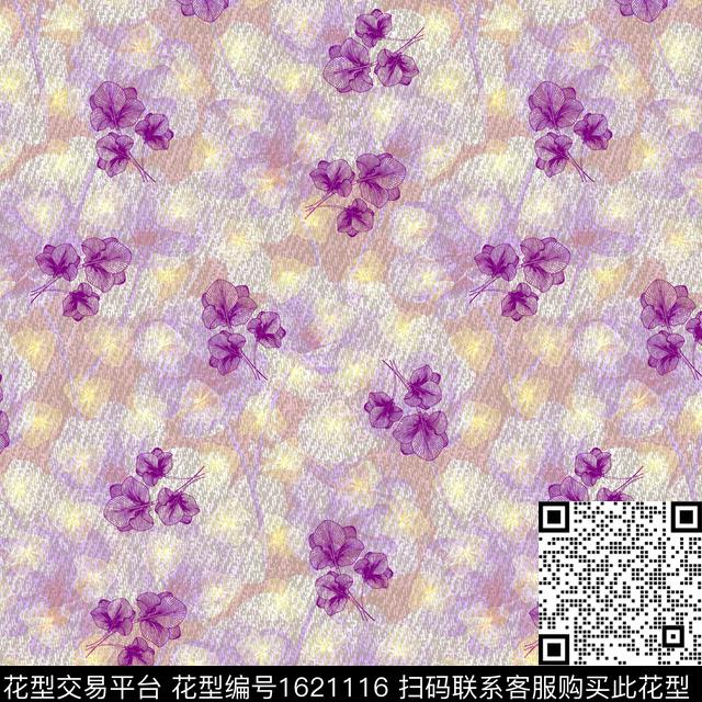 花卉纹理模糊花卉数码印花华亿平台下载（图片编号: 1621116） - 瓦栏（Walan）