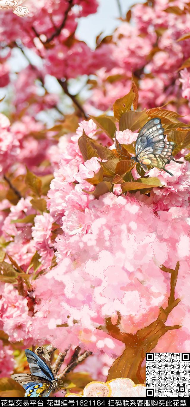 照片花卉太阳花卉蝴蝶数码印花华亿平台下载（图片编号: 1621184） - 瓦栏（Walan）
