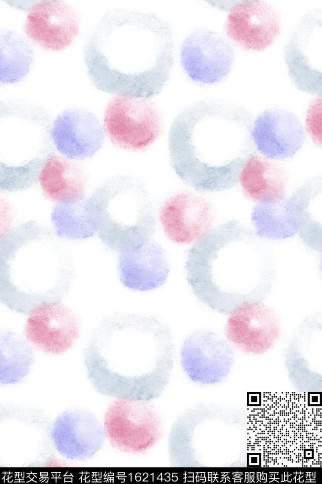 小清新简约水彩数码印花华亿平台下载（图片编号: 1621435） - 瓦栏（Walan）