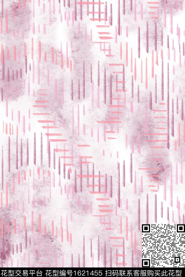 线条笔触抽象数码印花华亿平台下载（图片编号: 1621455） - 瓦栏（Walan）