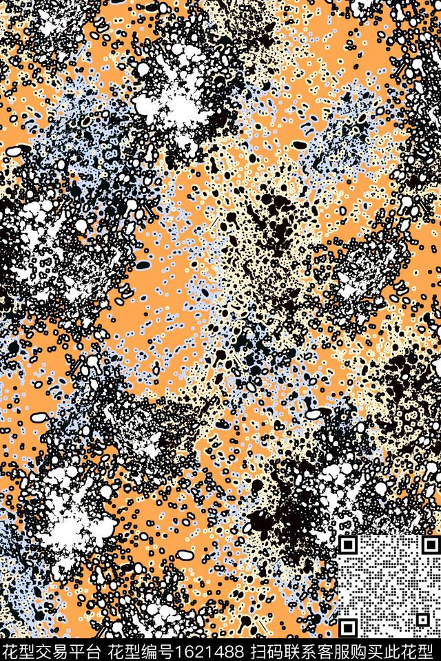 抽象斑点肌理传统印花华亿平台下载（图片编号: 1621488） - 瓦栏（Walan）