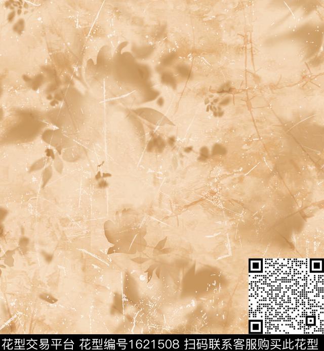 植物复古模糊花卉数码印花华亿平台下载（图片编号: 1621508） - 瓦栏（Walan）