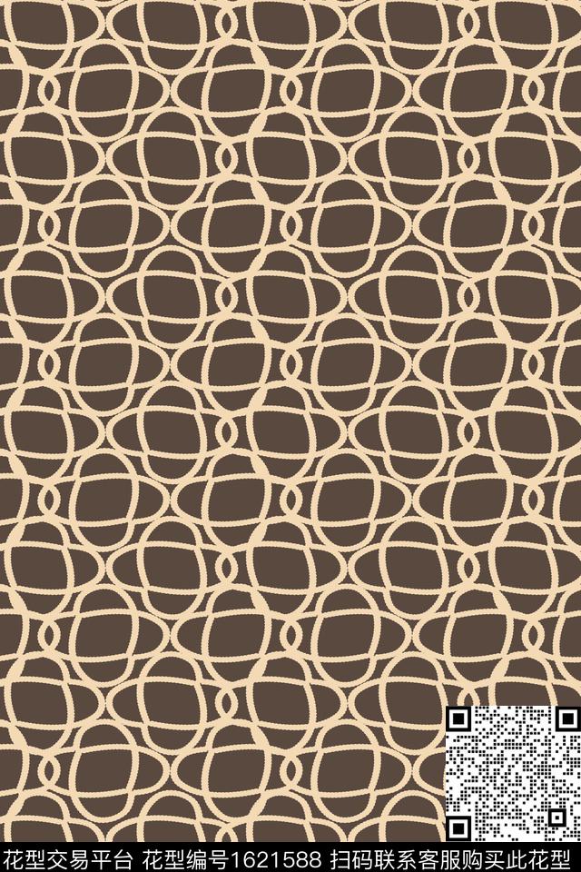 男装几何线条数码印花华亿平台下载（图片编号: 1621588） - 瓦栏（Walan）