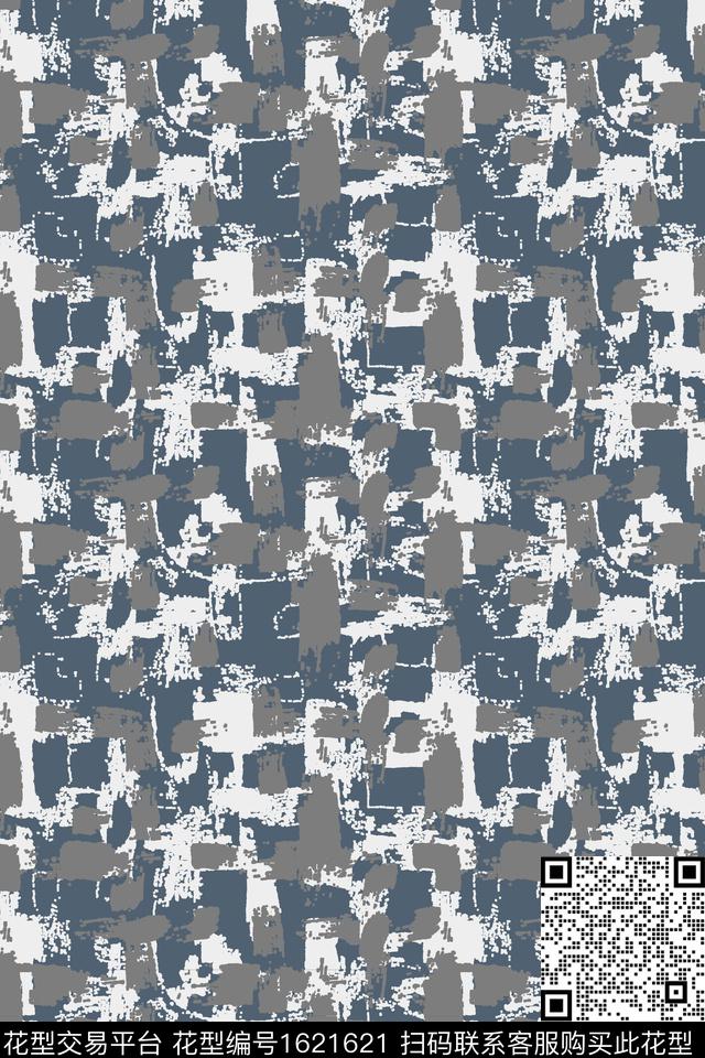 男装抽象晕染肌理数码印花华亿平台下载（图片编号: 1621621） - 瓦栏（Walan）