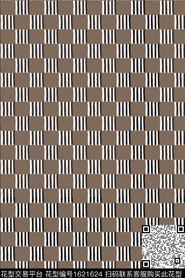 格子条纹几何数码印花华亿平台下载（图片编号: 1621624） - 瓦栏（Walan）