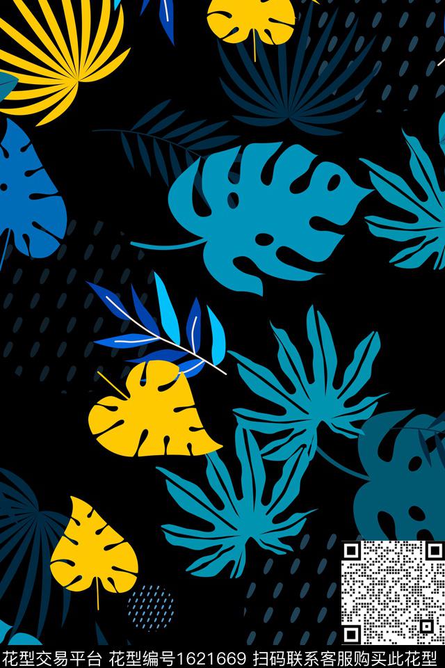 热带华亿平台奔放大牌风数码印花华亿平台下载（图片编号: 1621669） - 瓦栏（Walan）