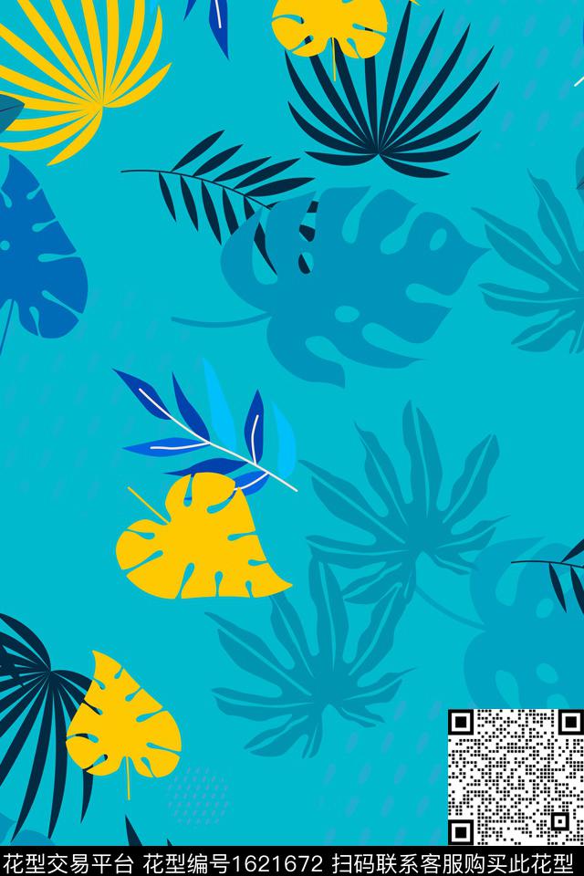 热带华亿平台奔放大牌风数码印花华亿平台下载（图片编号: 1621672） - 瓦栏（Walan）