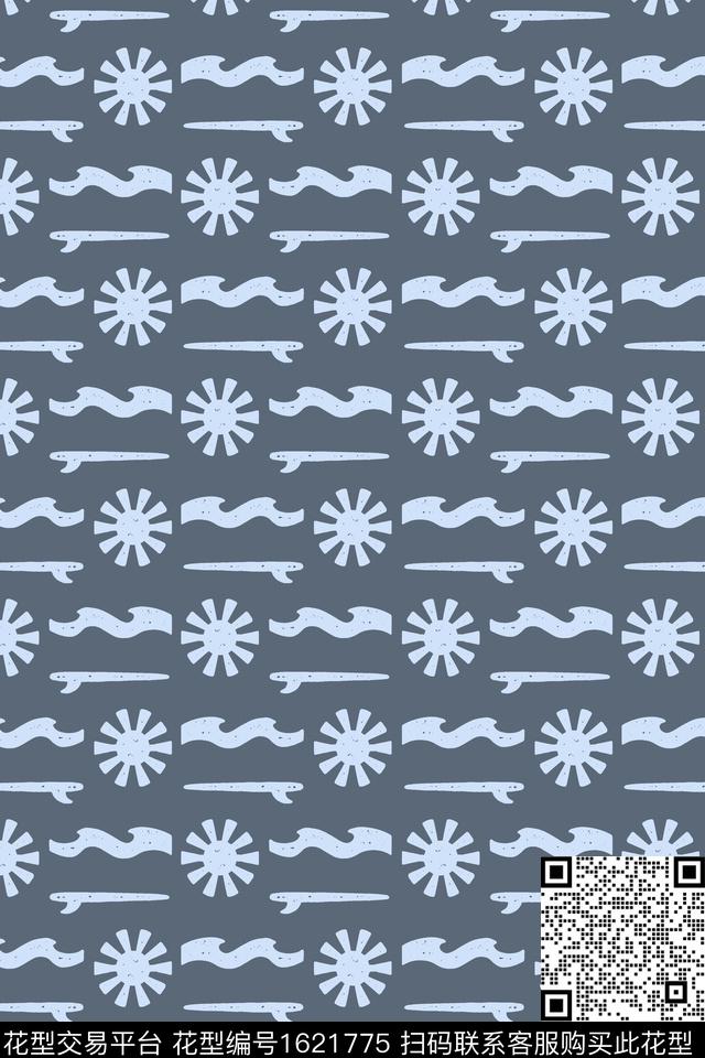 条纹休闲数码印花华亿平台下载（图片编号: 1621775） - 瓦栏（Walan）