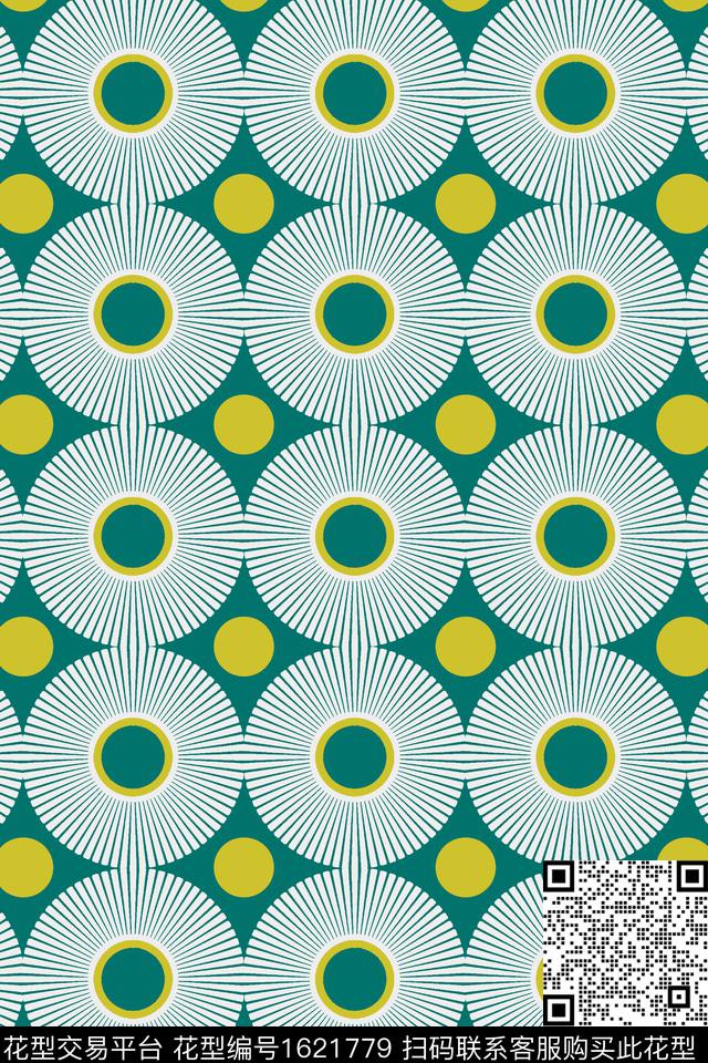 分散线条圆形传统印花华亿平台下载（图片编号: 1621779） - 瓦栏（Walan）