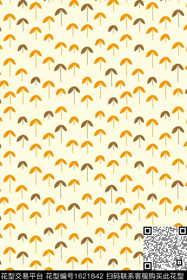 小碎花绿植树叶童装传统印花华亿平台下载（图片编号: 1621842） - 瓦栏（Walan）