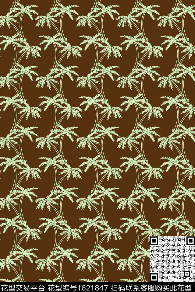 线条热带热带华亿平台数码印花华亿平台下载（图片编号: 1621847） - 瓦栏（Walan）