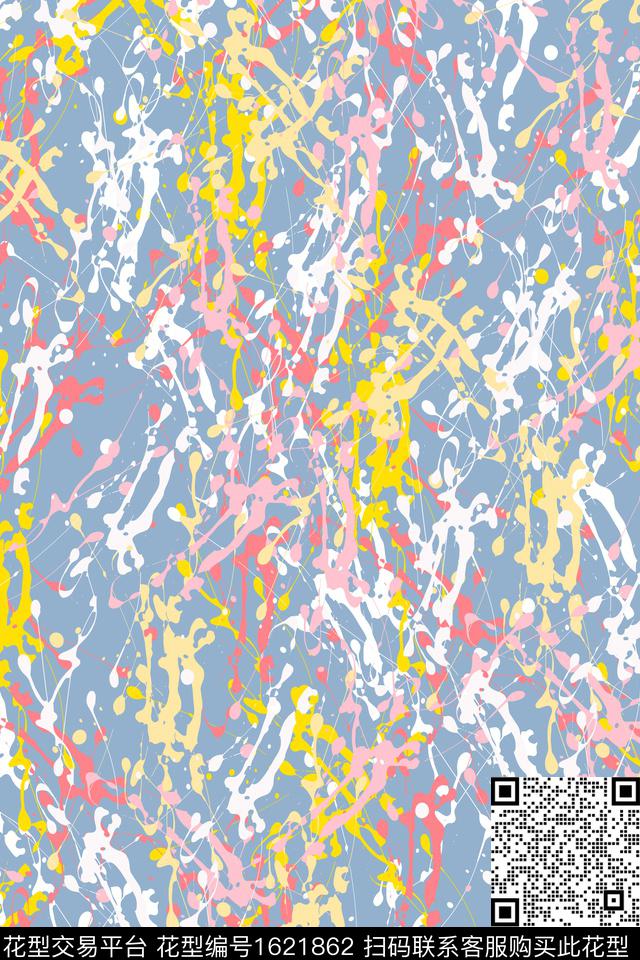 抽象涂鸦趣味传统印花华亿平台下载（图片编号: 1621862） - 瓦栏（Walan）