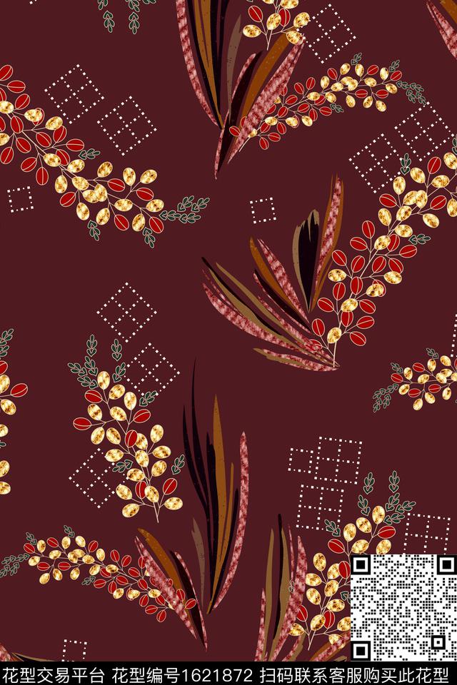 植物花卉中老年数码印花华亿平台下载（图片编号: 1621872） - 瓦栏（Walan）