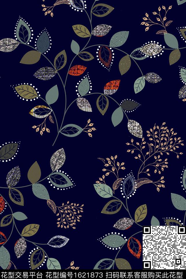 植物花卉中老年数码印花华亿平台下载（图片编号: 1621873） - 瓦栏（Walan）