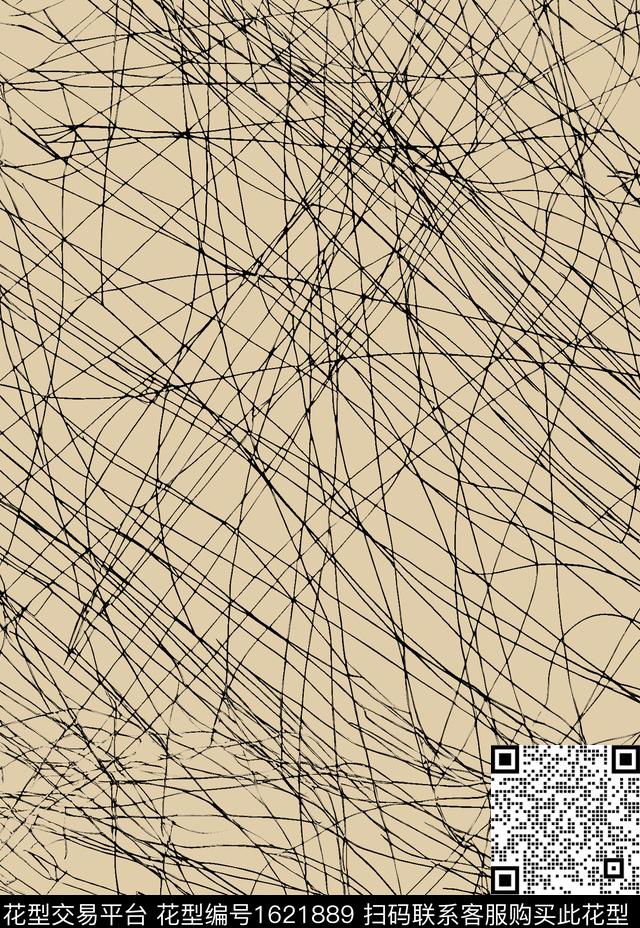 线条抽象数码印花华亿平台下载（图片编号: 1621889） - 瓦栏（Walan）