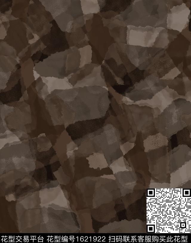 咖啡色晕染抽象数码印花华亿平台下载（图片编号: 1621922） - 瓦栏（Walan）