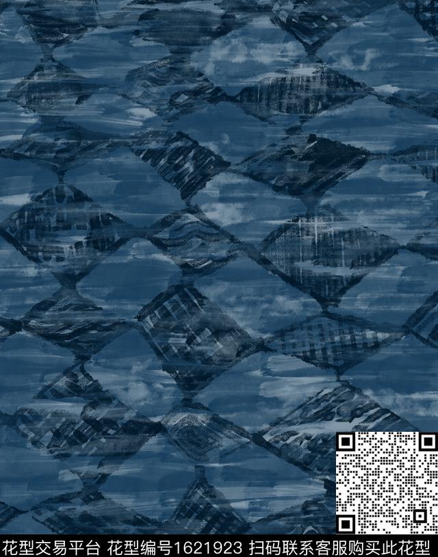 水彩涂鸦格子数码印花华亿平台下载（图片编号: 1621923） - 瓦栏（Walan）