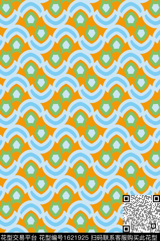 条纹趣味混合拼接传统印花华亿平台下载（图片编号: 1621925） - 瓦栏（Walan）