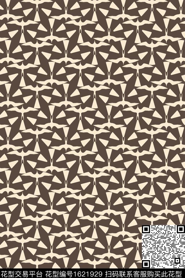 休闲鸟几何传统印花华亿平台下载（图片编号: 1621929） - 瓦栏（Walan）