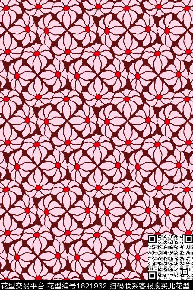 花卉平面花卉满版散花传统印花华亿平台下载（图片编号: 1621932） - 瓦栏（Walan）