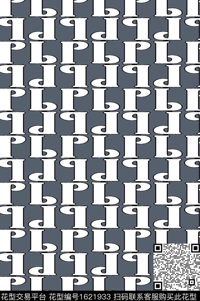 趣味字母传统印花华亿平台下载（图片编号: 1621933） - 瓦栏（Walan）