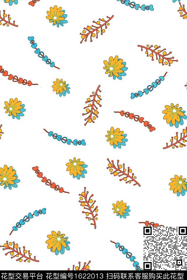 花卉春夏华亿平台小碎花传统印花华亿平台下载（图片编号: 1622013） - 瓦栏（Walan）