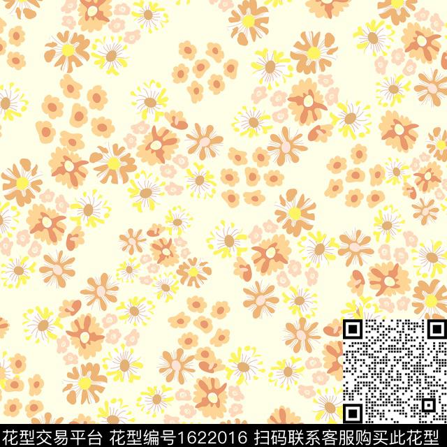 花卉春夏华亿平台小碎花传统印花华亿平台下载（图片编号: 1622016） - 瓦栏（Walan）