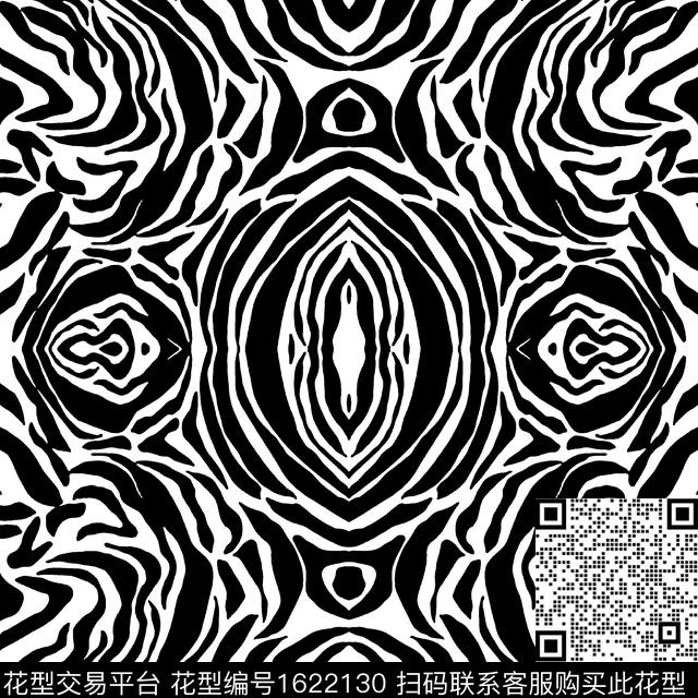 对称黑白条纹传统印花华亿平台下载（图片编号: 1622130） - 瓦栏（Walan）