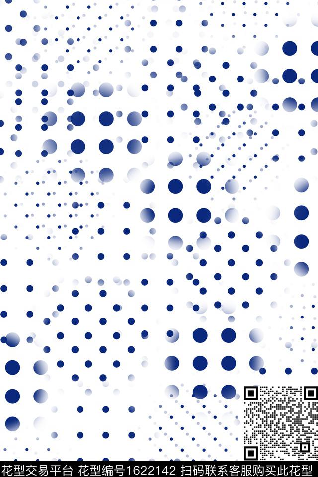 简约波点渐变数码印花华亿平台下载（图片编号: 1622142） - 瓦栏（Walan）