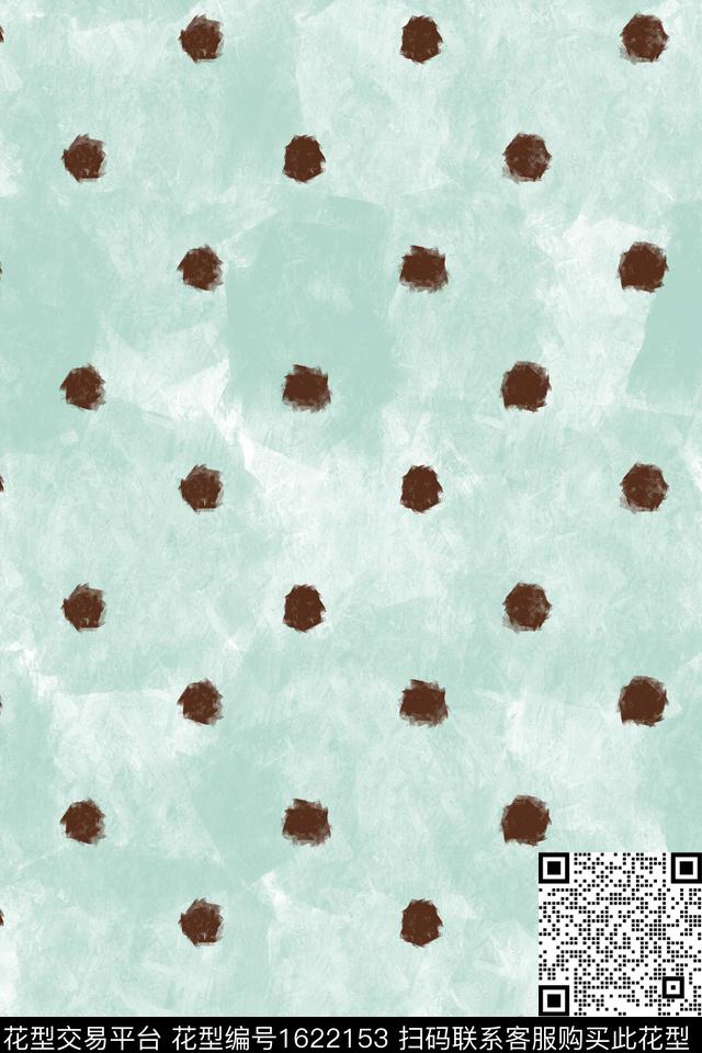 小清新简约波点数码印花华亿平台下载（图片编号: 1622153） - 瓦栏（Walan）