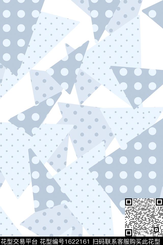 小清新混合拼接波点数码印花华亿平台下载（图片编号: 1622161） - 瓦栏（Walan）